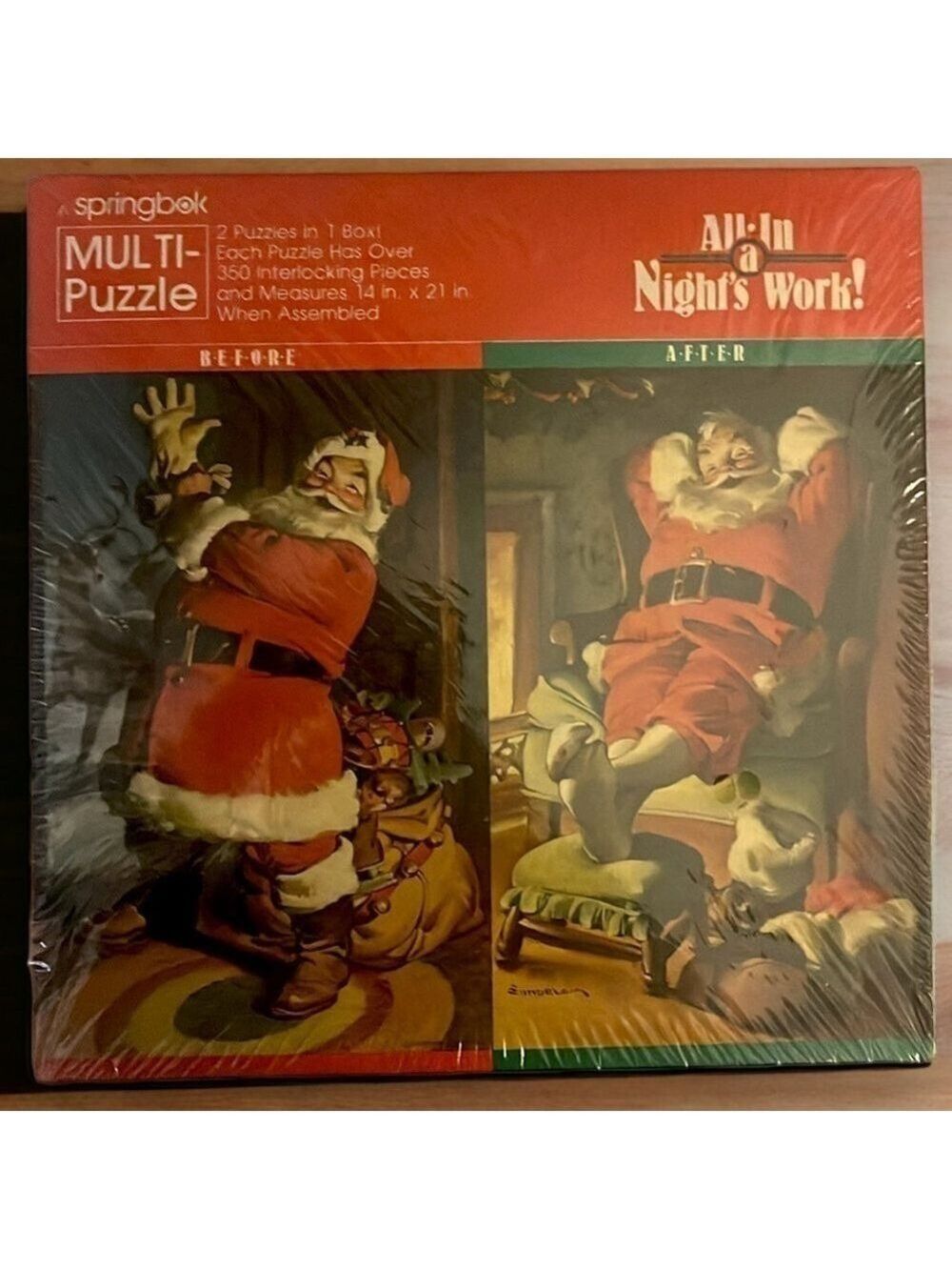 Vintage Christmas Puzzle Hallmark All-In-a-Night’s Work Christmas Sealed 700 PCs